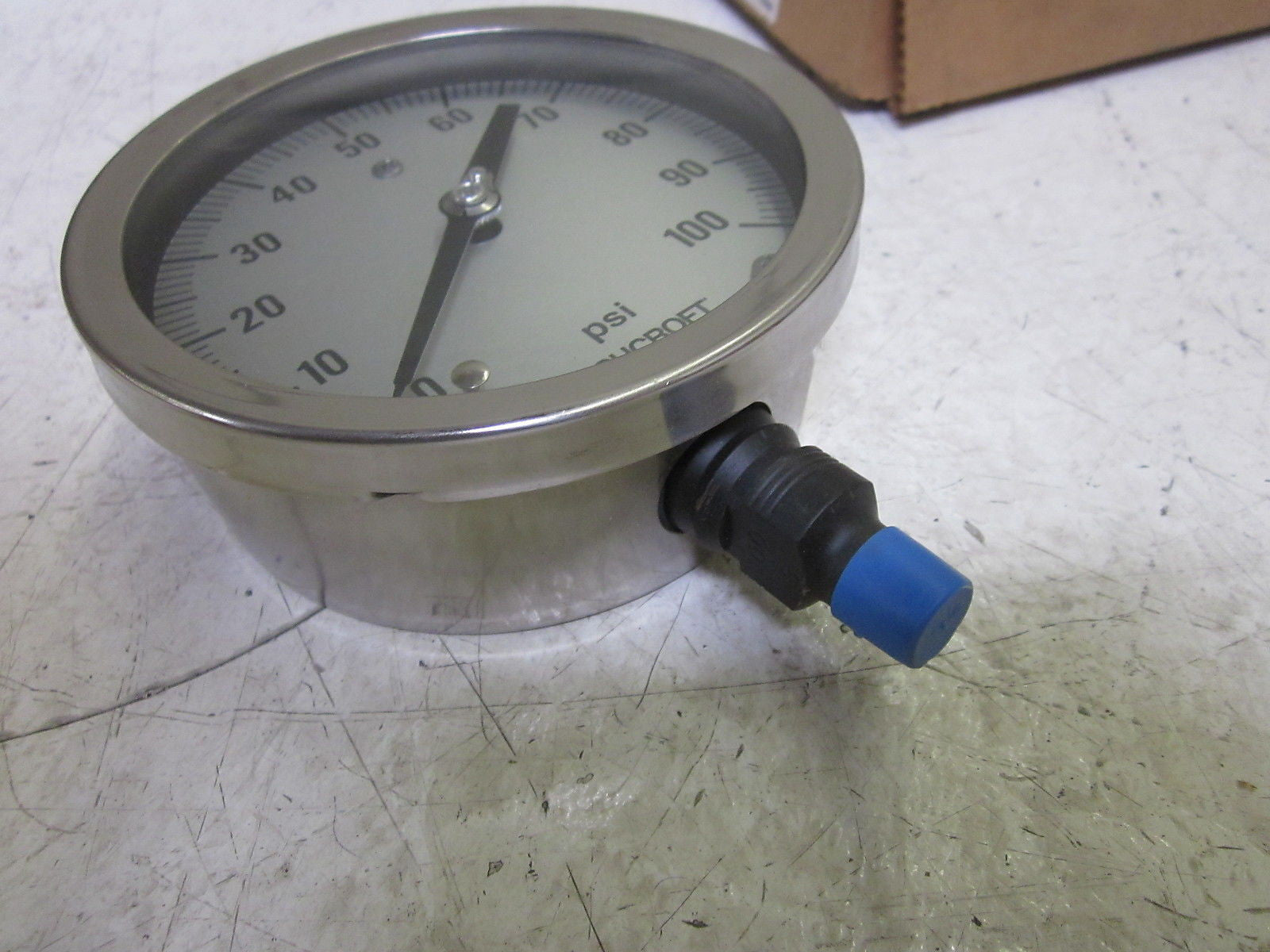 ASHCROFT 451009S02L-100# PRESSURE GAUGE 0-100 PSI *NEW IN BOX*