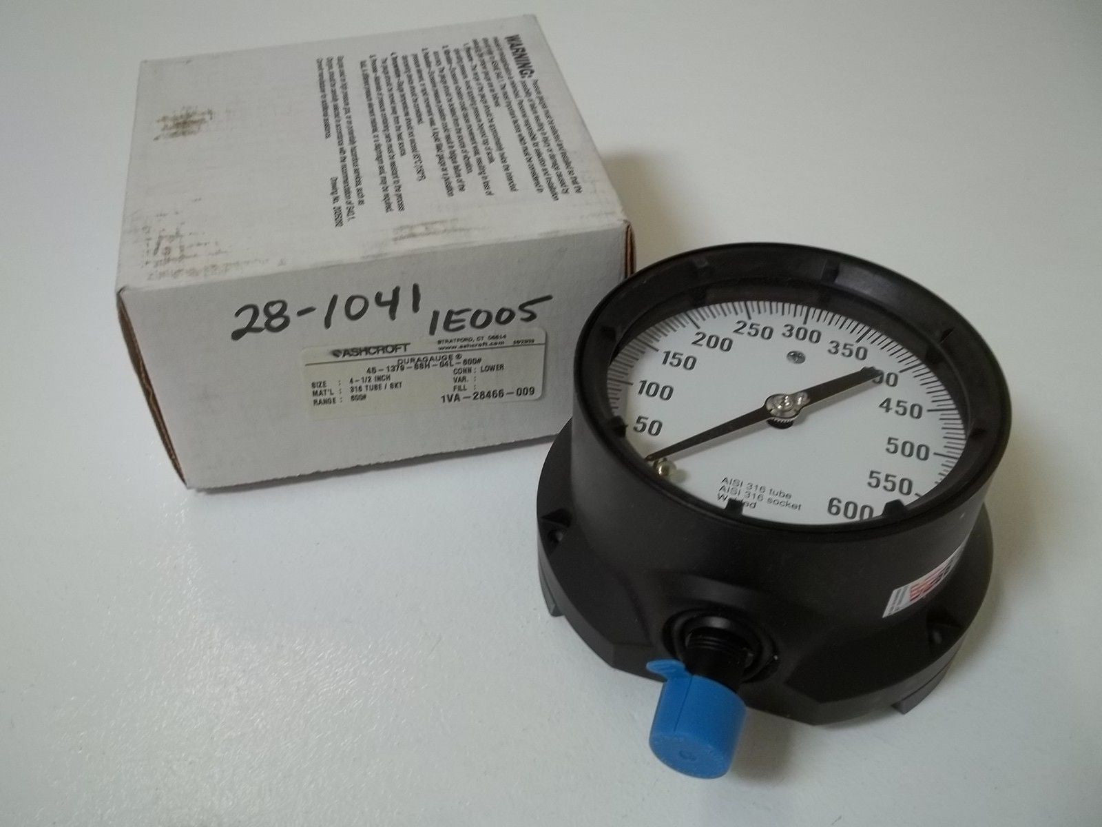 ASHCROFT 451379SSH04L-600# DURAGAUGE 0-600 PSI *NEW IN BOX*