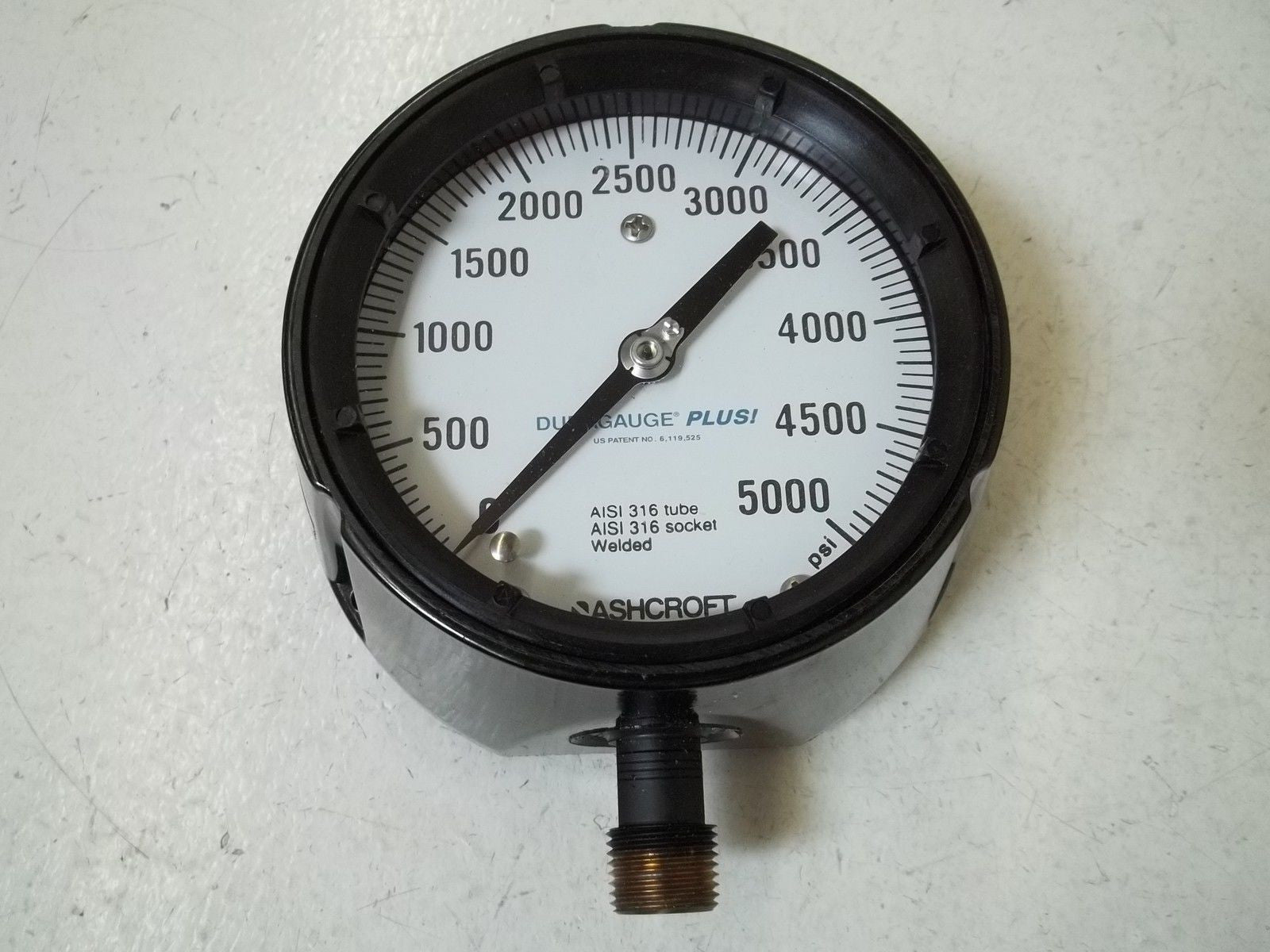 ASHCROFT 451279SS04LXLL-5000# DURAGAUGE 0-5000 PSI *NEW IN BOX*