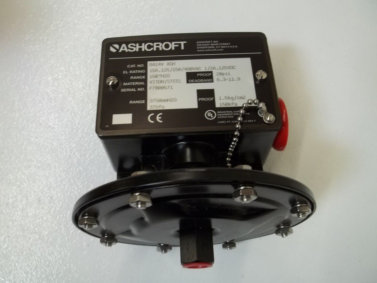 ASHCROFT B424VXCH PRESSURE SWITCH 150" WC *NEW IN BOX*