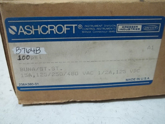 ASHCROFT B764B PRESSURE SWITCH 100PSI *USED*