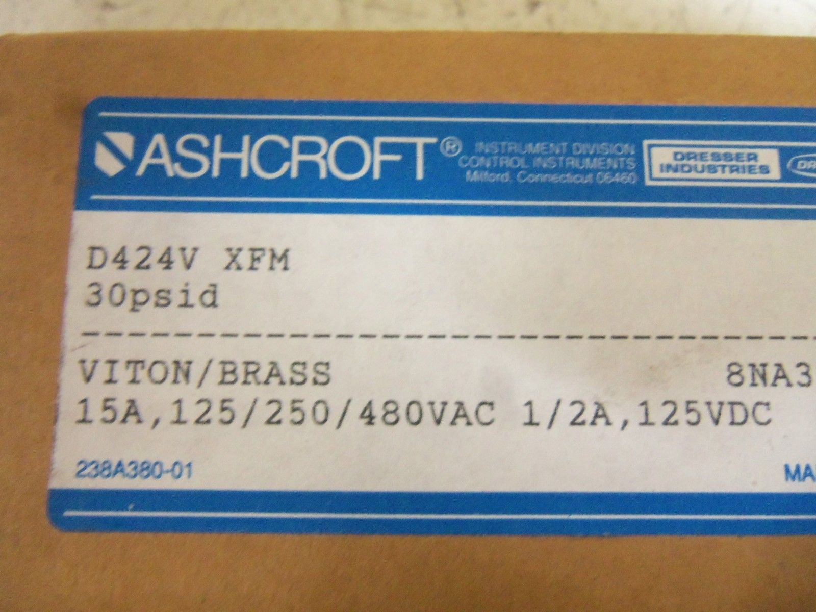 ASHCROFT D424VXFM VALVE *NEW IN BOX*