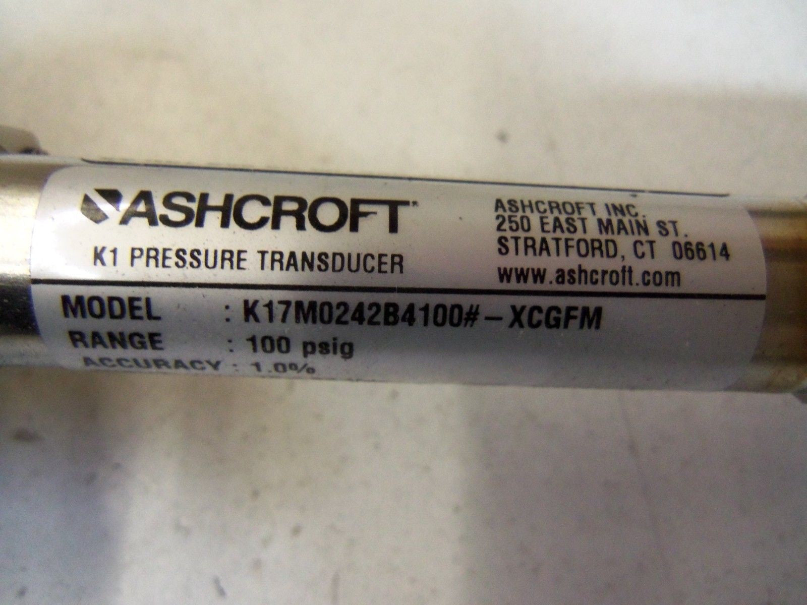 ASHCROFT TRANSDUCER K1-7-M02-42-B4-XCGM *NEW IN BOX*