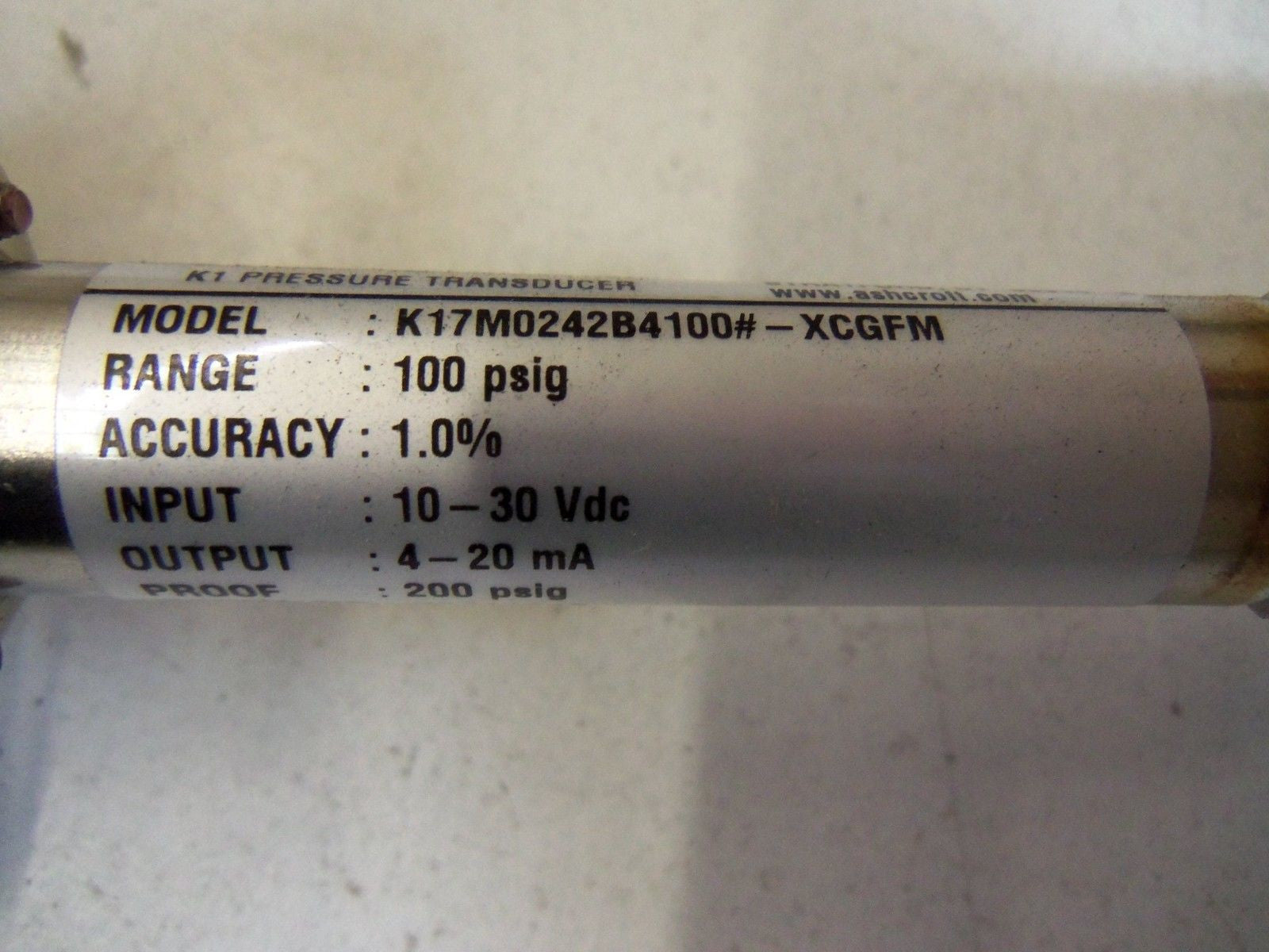 ASHCROFT TRANSDUCER K1-7-M02-42-B4-XCGM *NEW IN BOX*