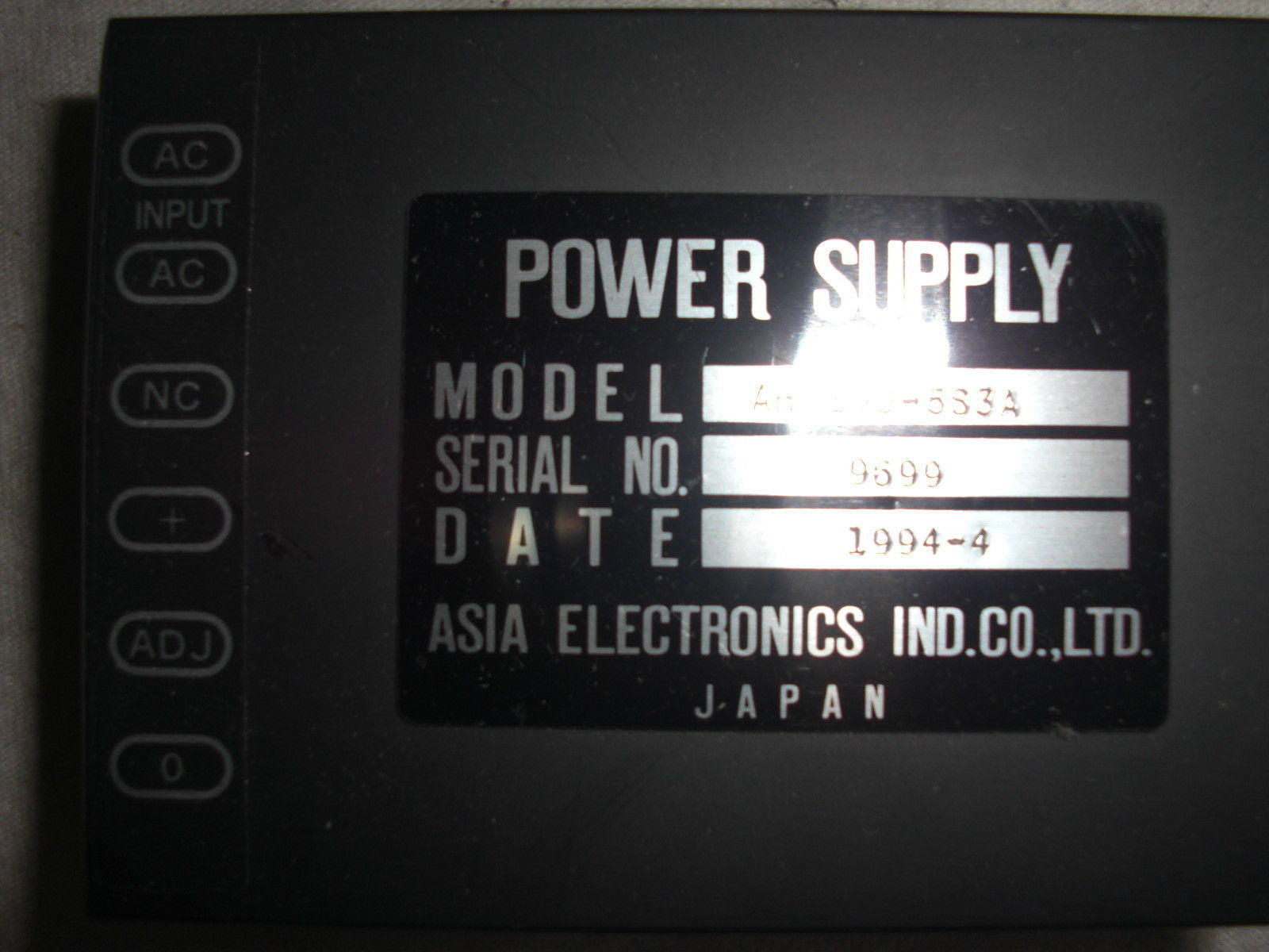 ASIA ELECTRONICS AHC100-5S3A *NEW*