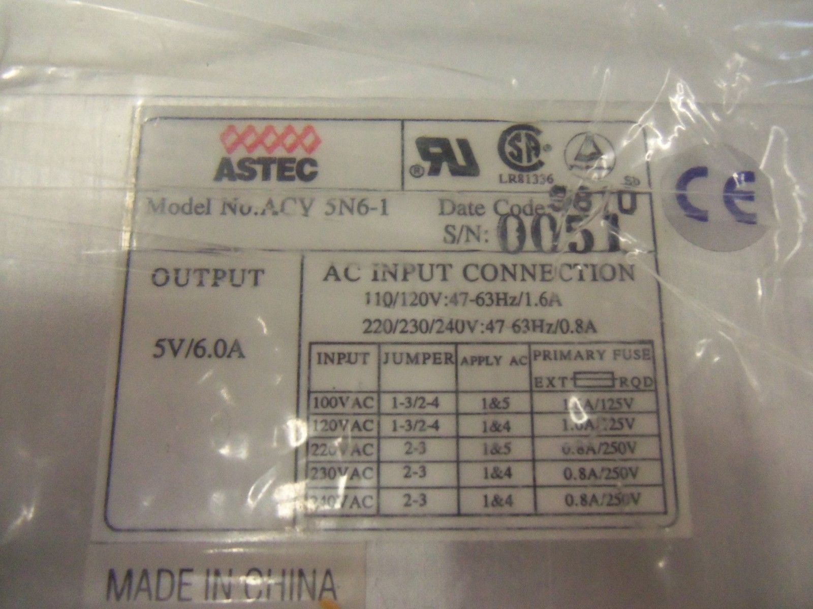 ASTEC 73-385-002 *NEW IN B0X*