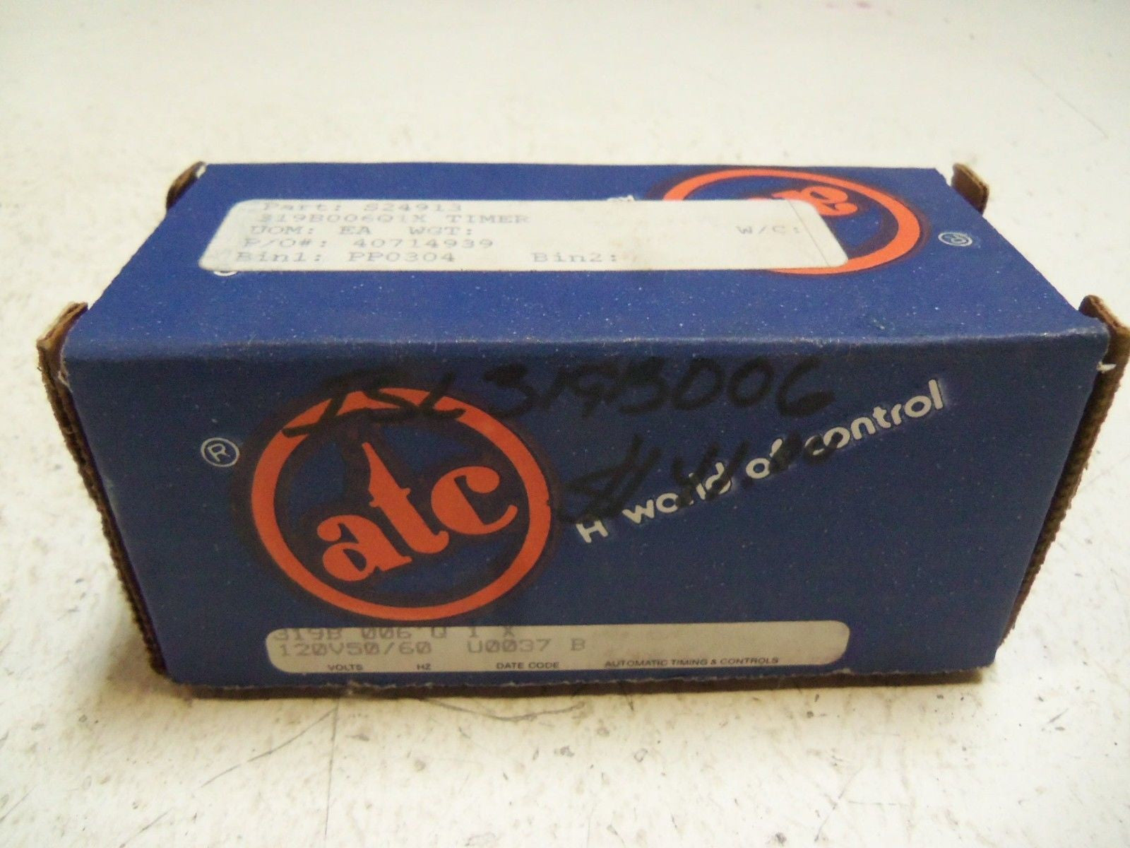 ATC 319B-00G-Q-1-X ADJUSTABLE TIMING RELAY *NEW IN BOX*