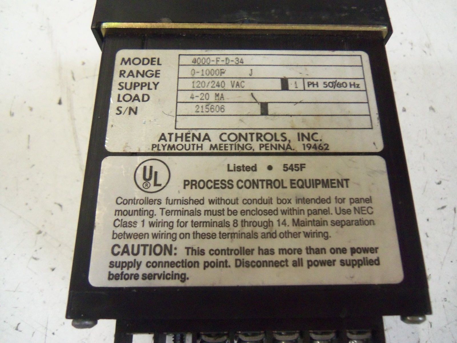 ATHENA 400-F-D.34 *USED*