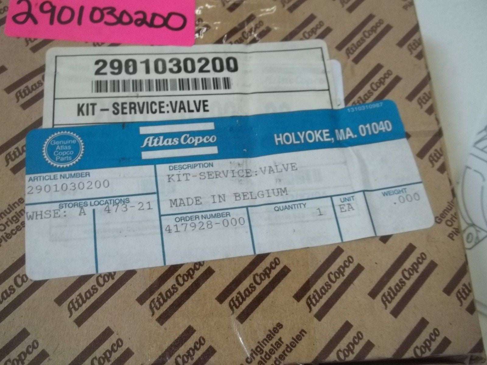 ATLAS COPCO 2901030200 KIT-SERVICE:VALVE *NEW IN BOX*
