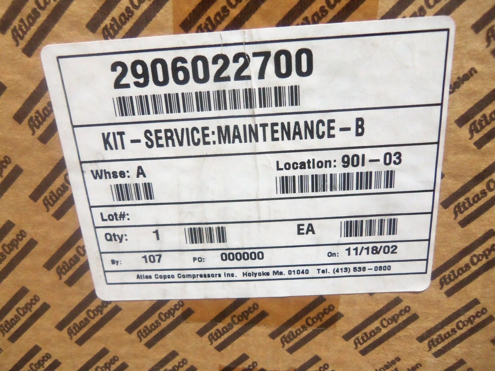 ATLAS COPCO 2906022700 SERVICE KIT *NEW IN BOX*
