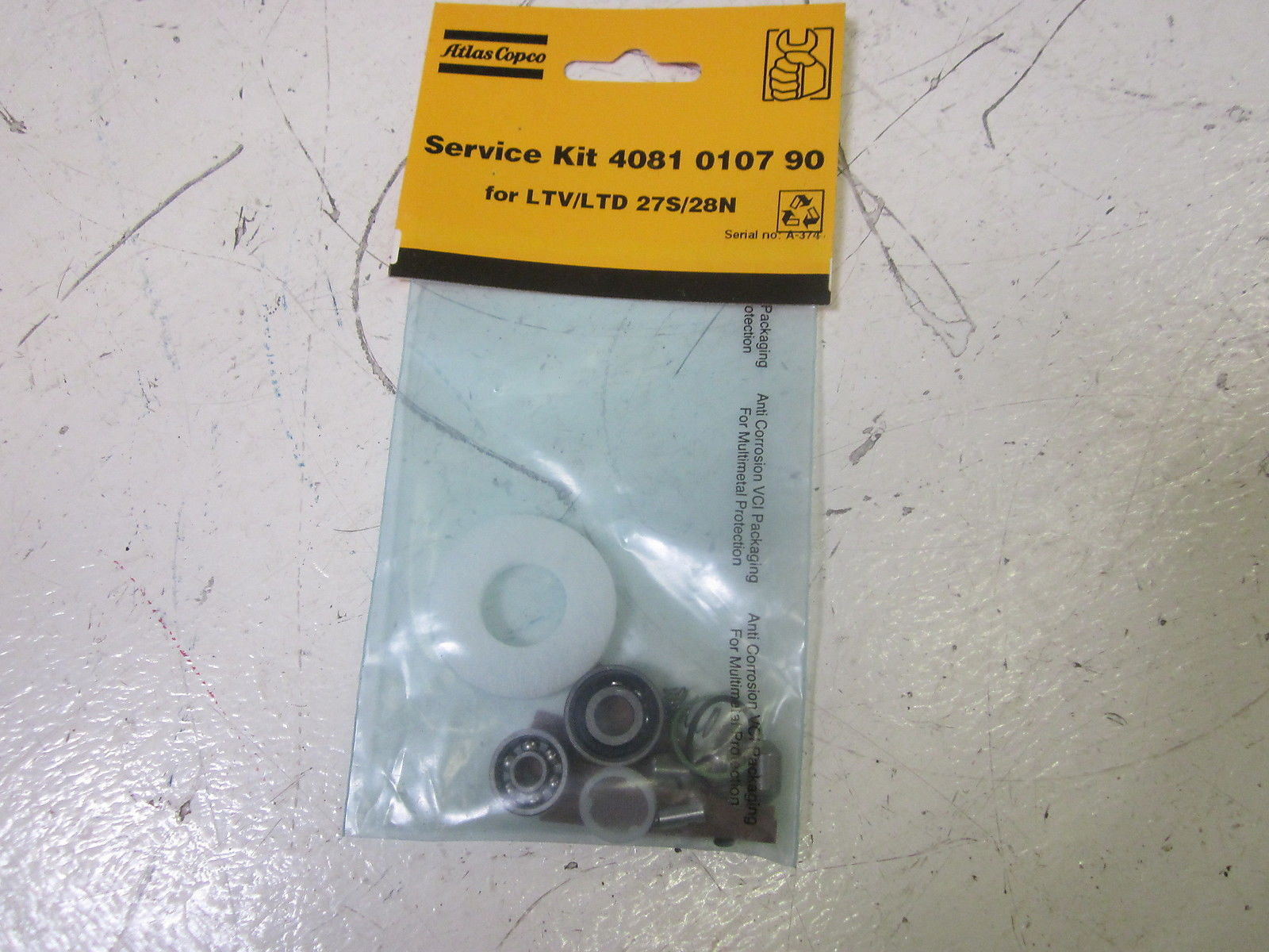ATLAS COPCO 4081 0107 90 SERVICE KIT FOR LTV/LTD 27S/28N *NEW IN A FACTORY BAG*
