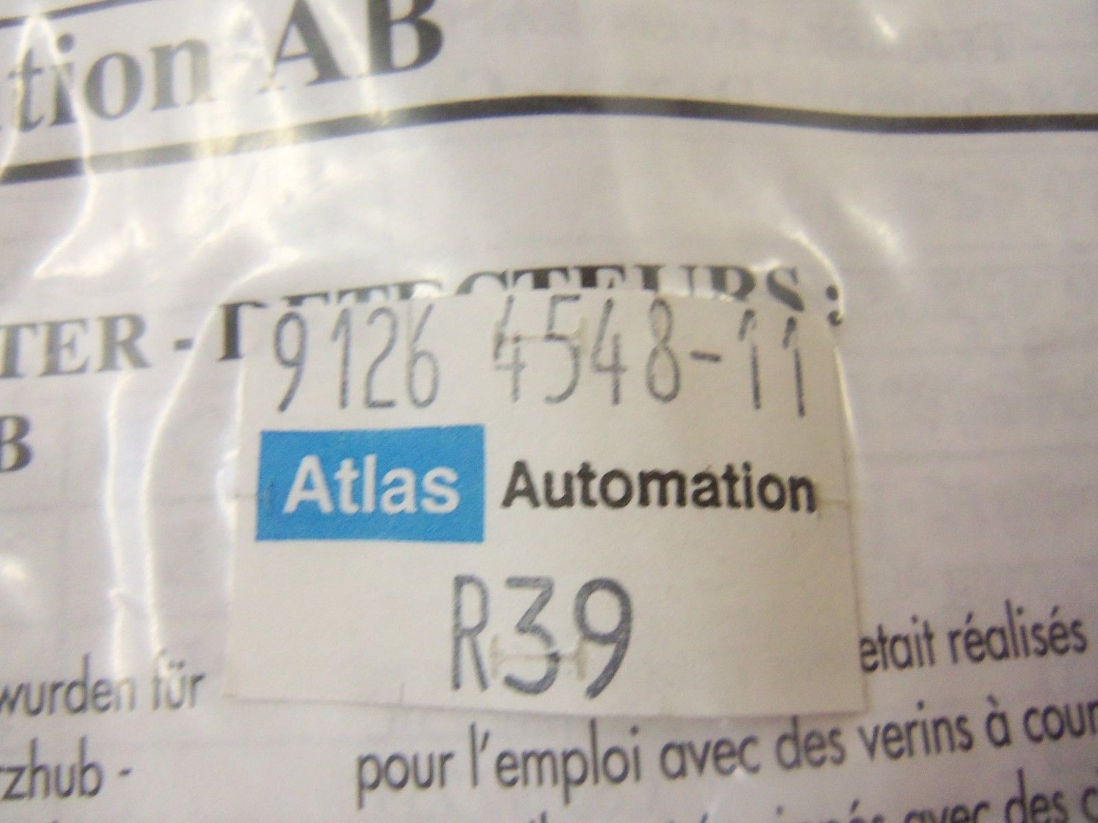 ATLAS COPCO 9126 4548-11 SENSOR *NEW IN FACTORY BAG*