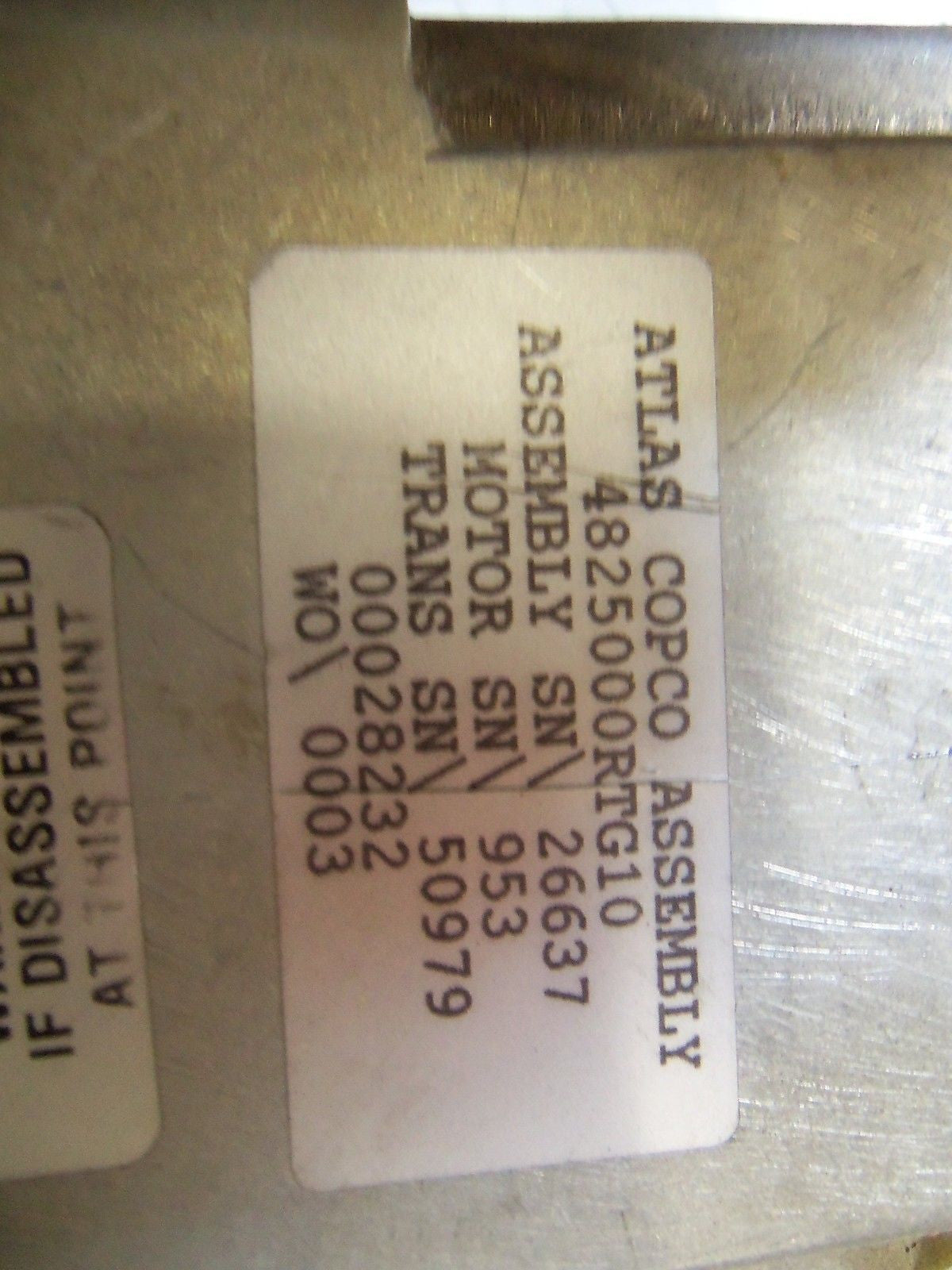 ATLAS COPCO K257106 SERVO MOTOR WITH CR482RTG-10 REDUCER *USED*