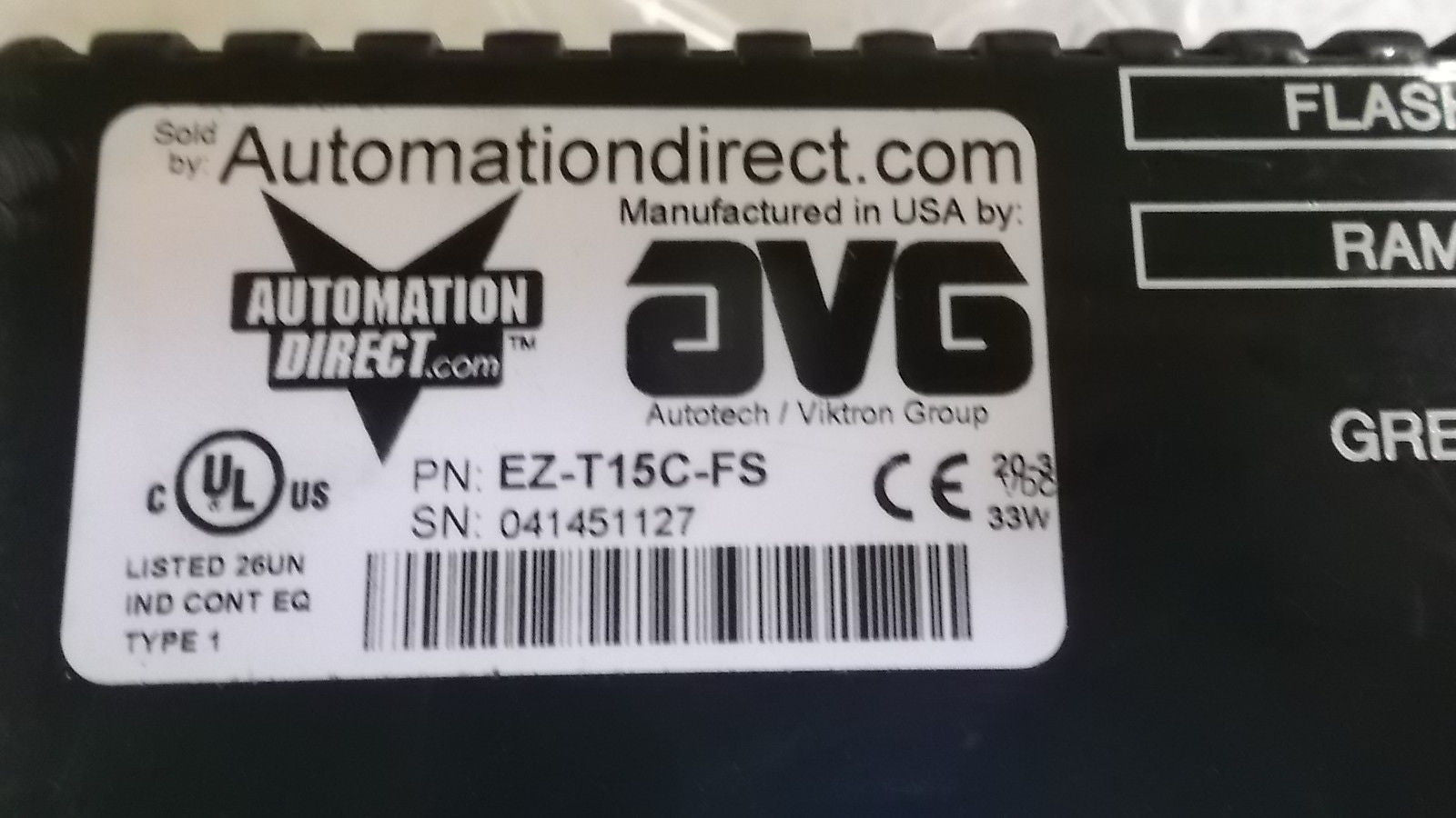 AUTOMATION DIRECT EZ-T15C-FS OPERATOR INTERFACE *NEW IN BOX*