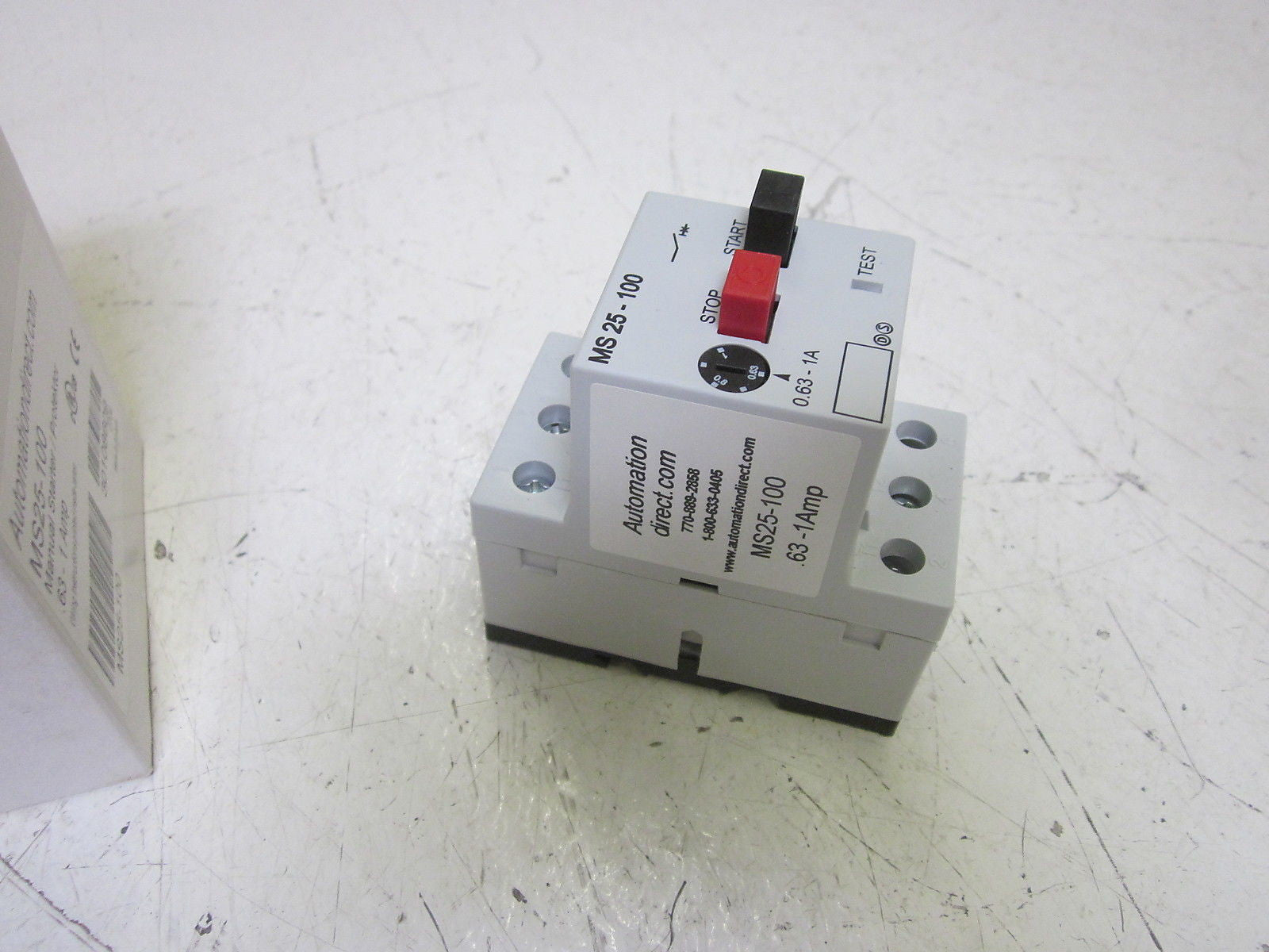 AUTOMATION DIRECT MS25-100 MANUAL STARTER .63-1A  *NEW IN BOX*