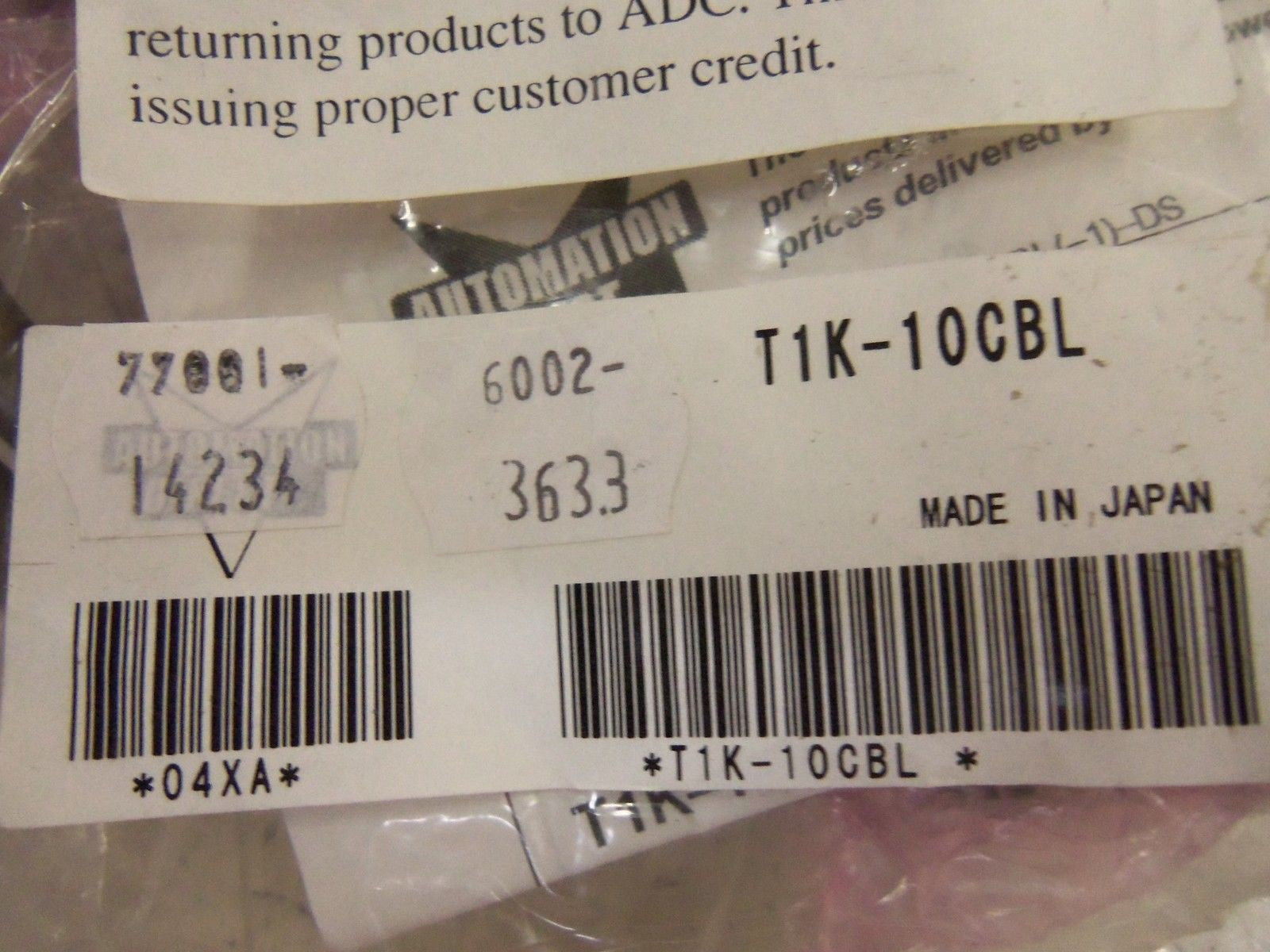 AUTOMATION DIRECT T1K-10CBL CABLE *NEW IN FACTORY BAG*