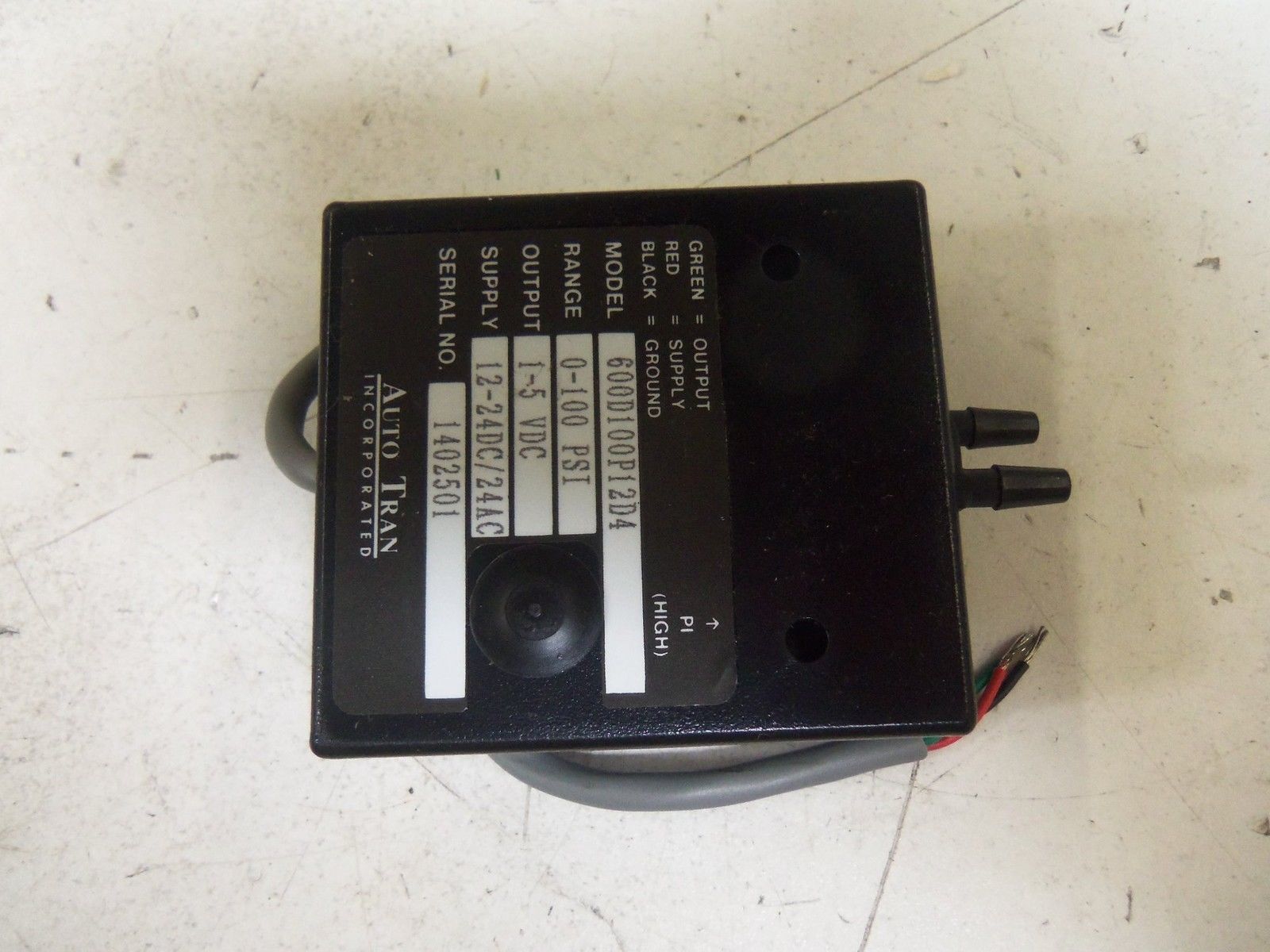 AUTO TRAN 600D100P12D4 0-100 PSI *NEW NO BOX*
