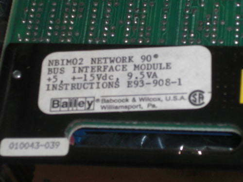BAILEY BUS INTERFACE MODULE NBIM02  *NEW*