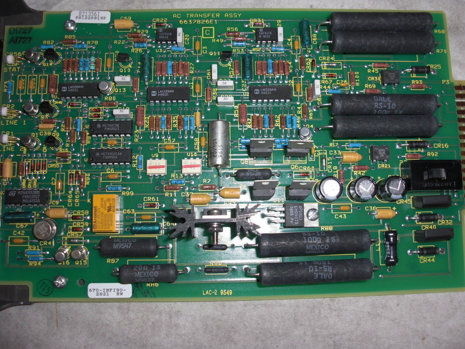 BAILEY CONTROLS 6637827B1 *USED*