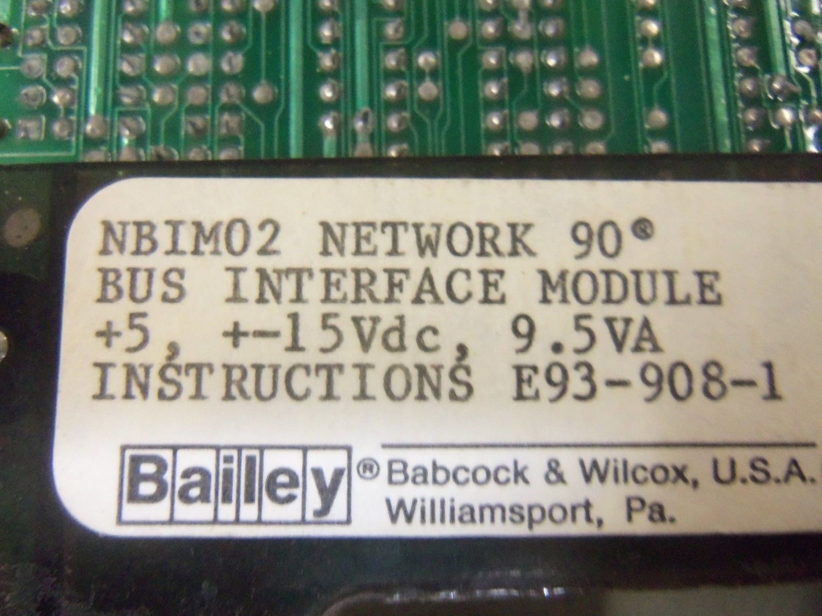 BAILEY NBIM02 *USED*