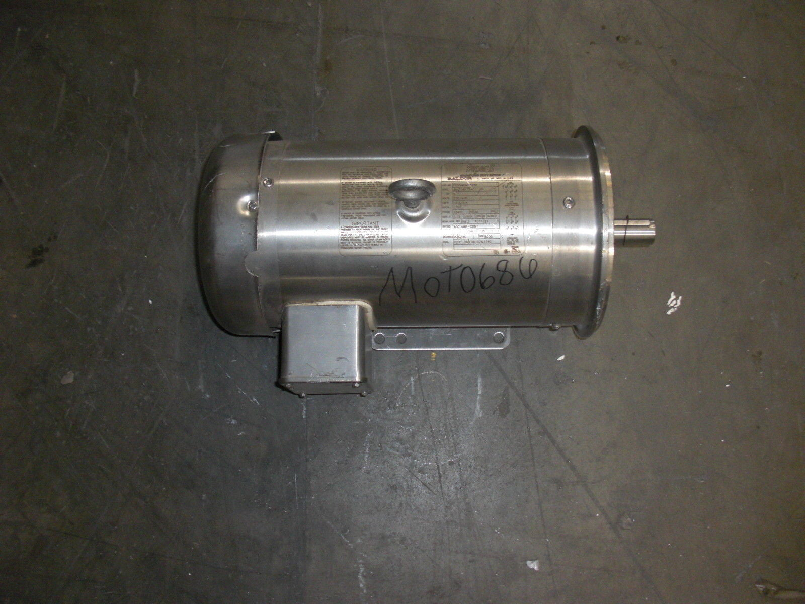 BALDOR SUPER-E CESSWDM3615T WASH MOTOR 36L738Y754G1 5 HP 1750 RPM *NEW NO BOX*