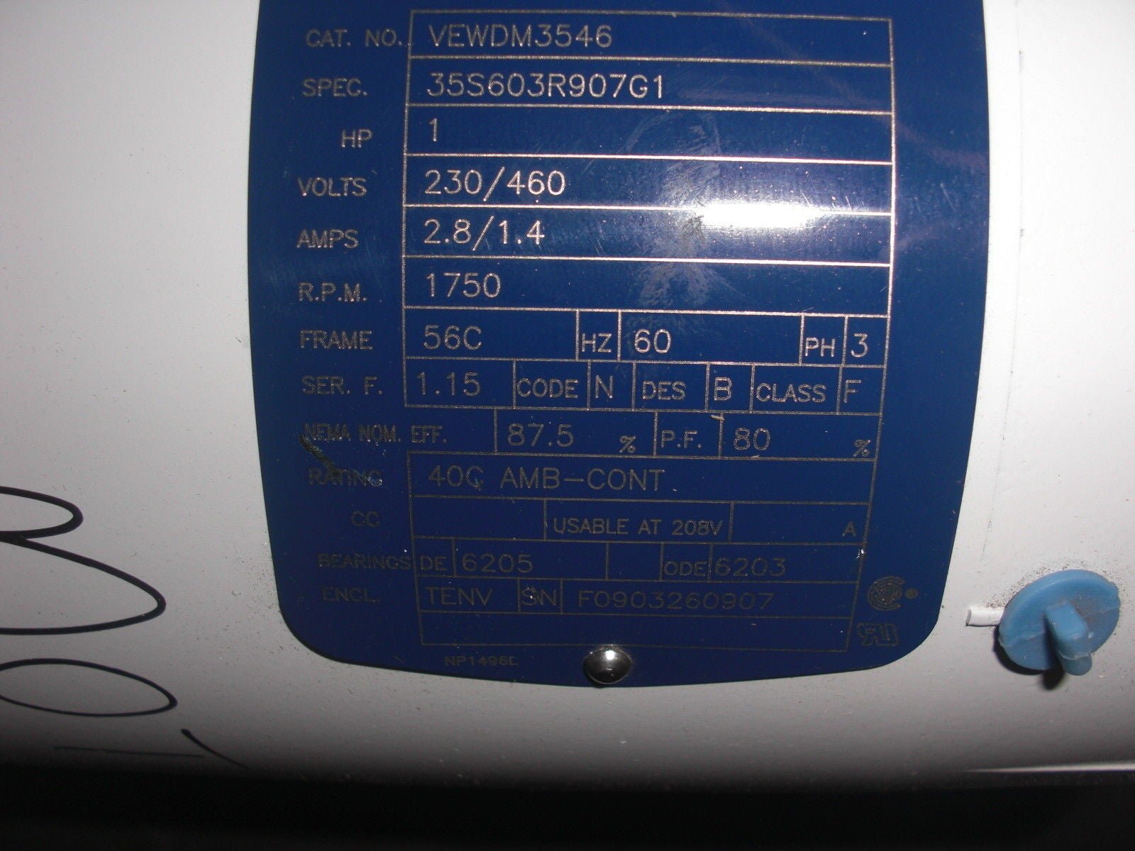 BALDOR VEWDM3546 *USED*