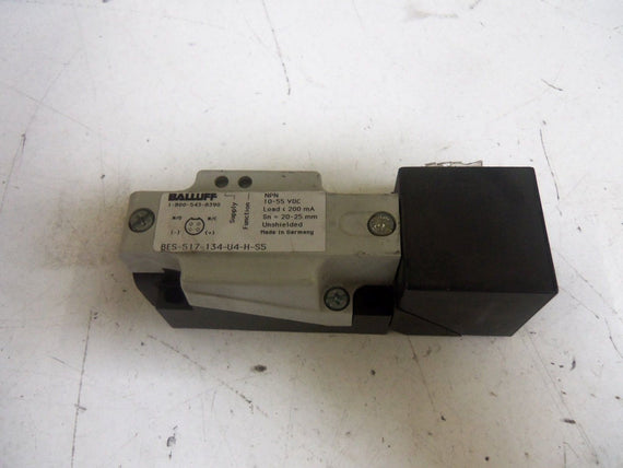 BALLUFF BES-517-134-U4-H-S5 PROXIMITY SWITCH SENSOR *USED*