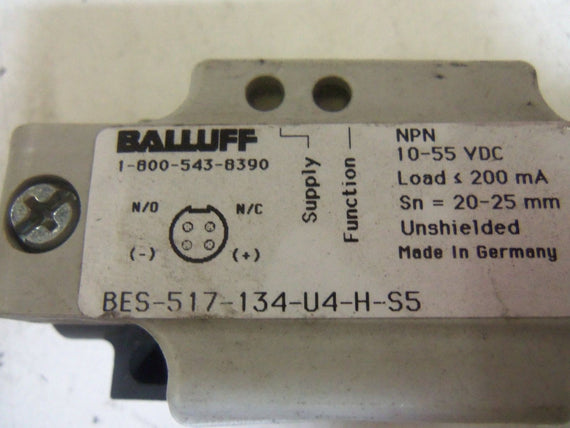 BALLUFF BES-517-134-U4-H-S5 PROXIMITY SWITCH SENSOR *USED*