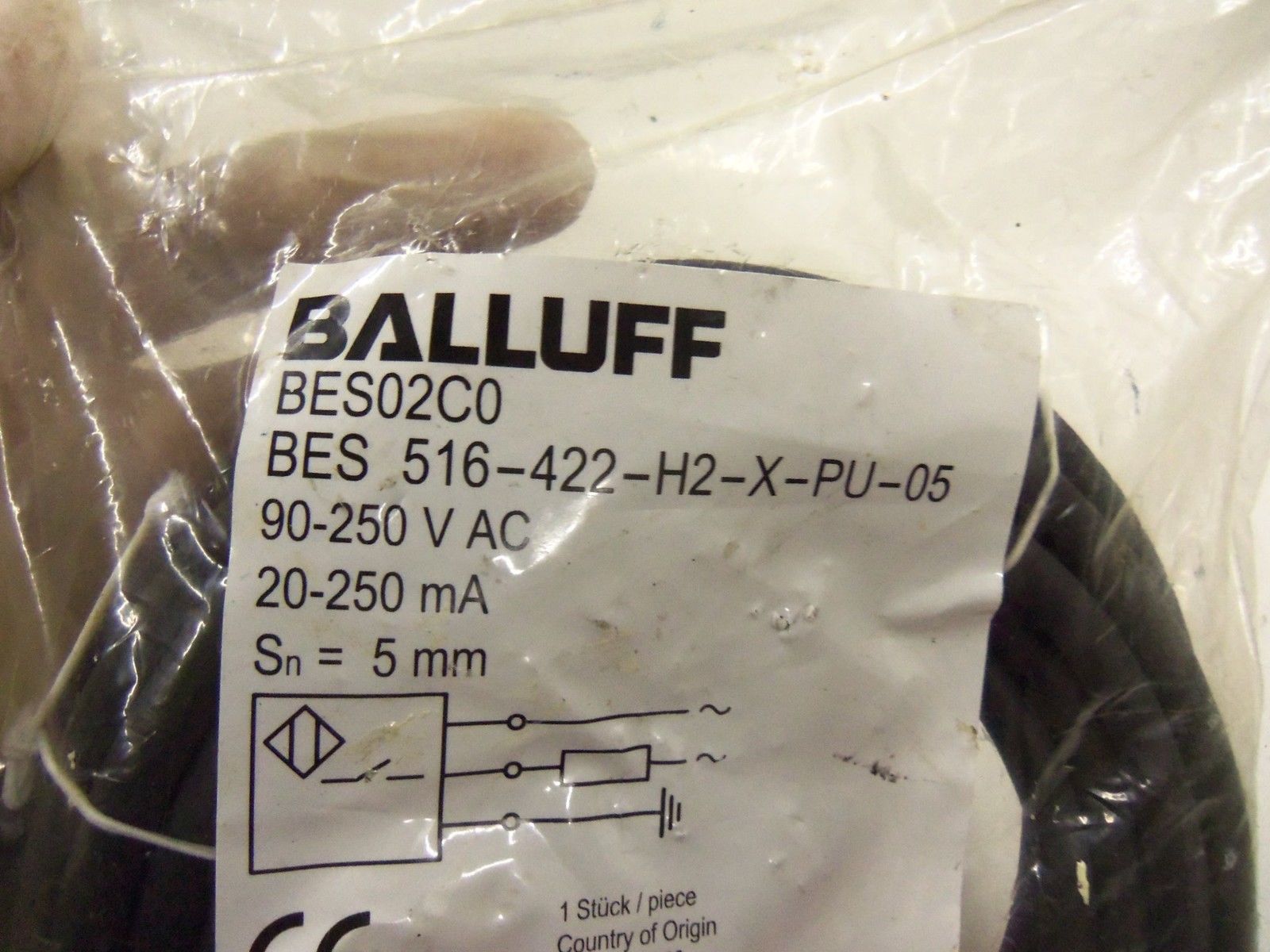BALLUFF BES 516-422-H2-X-PU-05 *NEW IN BAG*