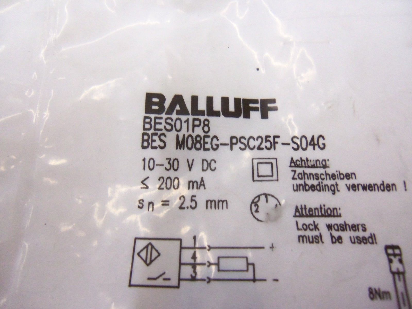 BALLUFF BES M08EG-PSC25F-S04G *USED*