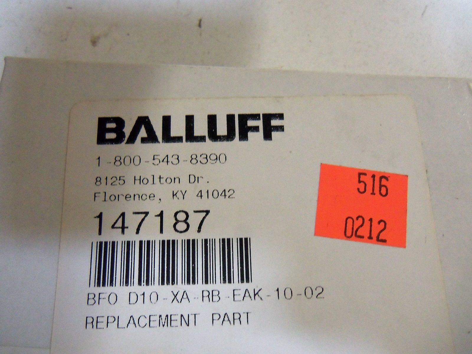BALLUFF BF0 D10-XA-RB-EAK-10-02 *NEW IN BOX*