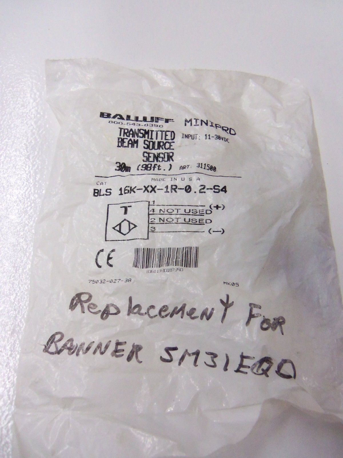 BALLUFF BLS 16K-XX-1R-0.2-S4 *NEW IN FACTORY BAG*