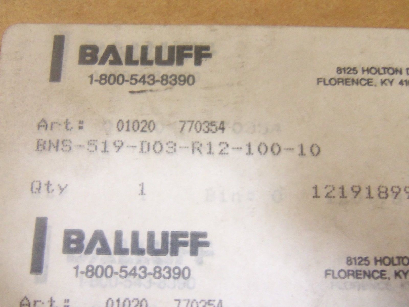 BALLUFF BNS-519-D03-R12-100-10 LIMIT SWITCH *NEW IN BOX*