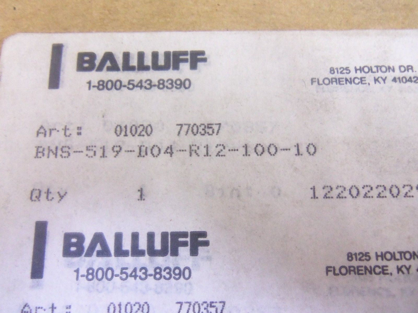 BALLUFF BNS-519-D04-R12-100-10 MECHANICAL LIMIT SWITCH *NEW IN BOX*
