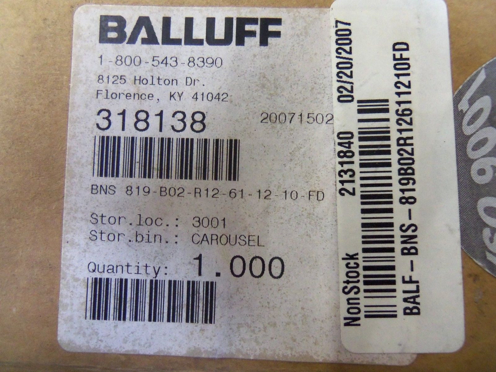 BALLUFF BNS 819-B02-R12-61-12-10-FD *NEW IN BOX*