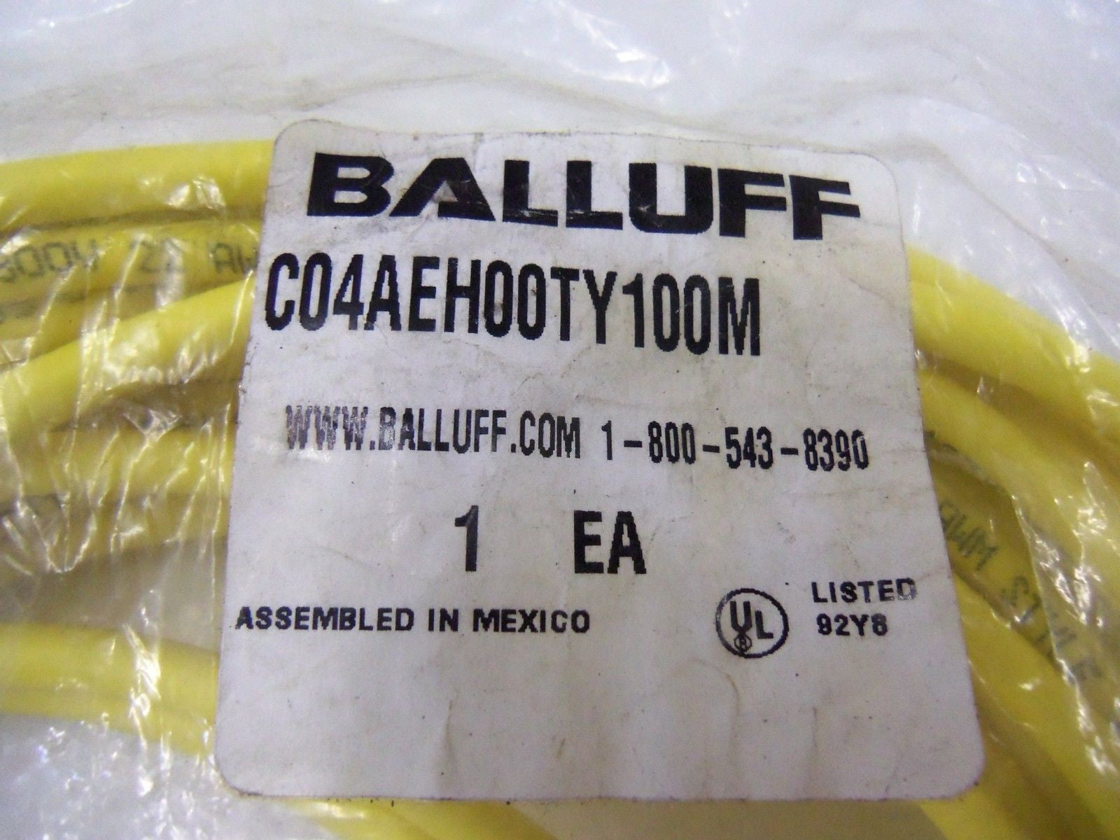 BALLUFF C04AEH00TY100M PROXIMITY SENSOR CABLE *NEW IN BAG*