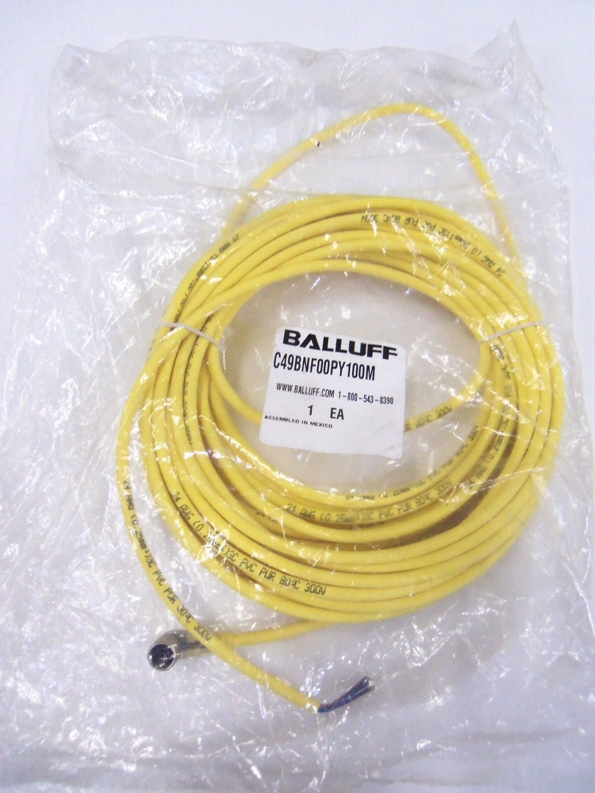 BALLUFF C49BNF00PY100M PROXIMITY SENSOR CABLE  *NEW IN BAG*