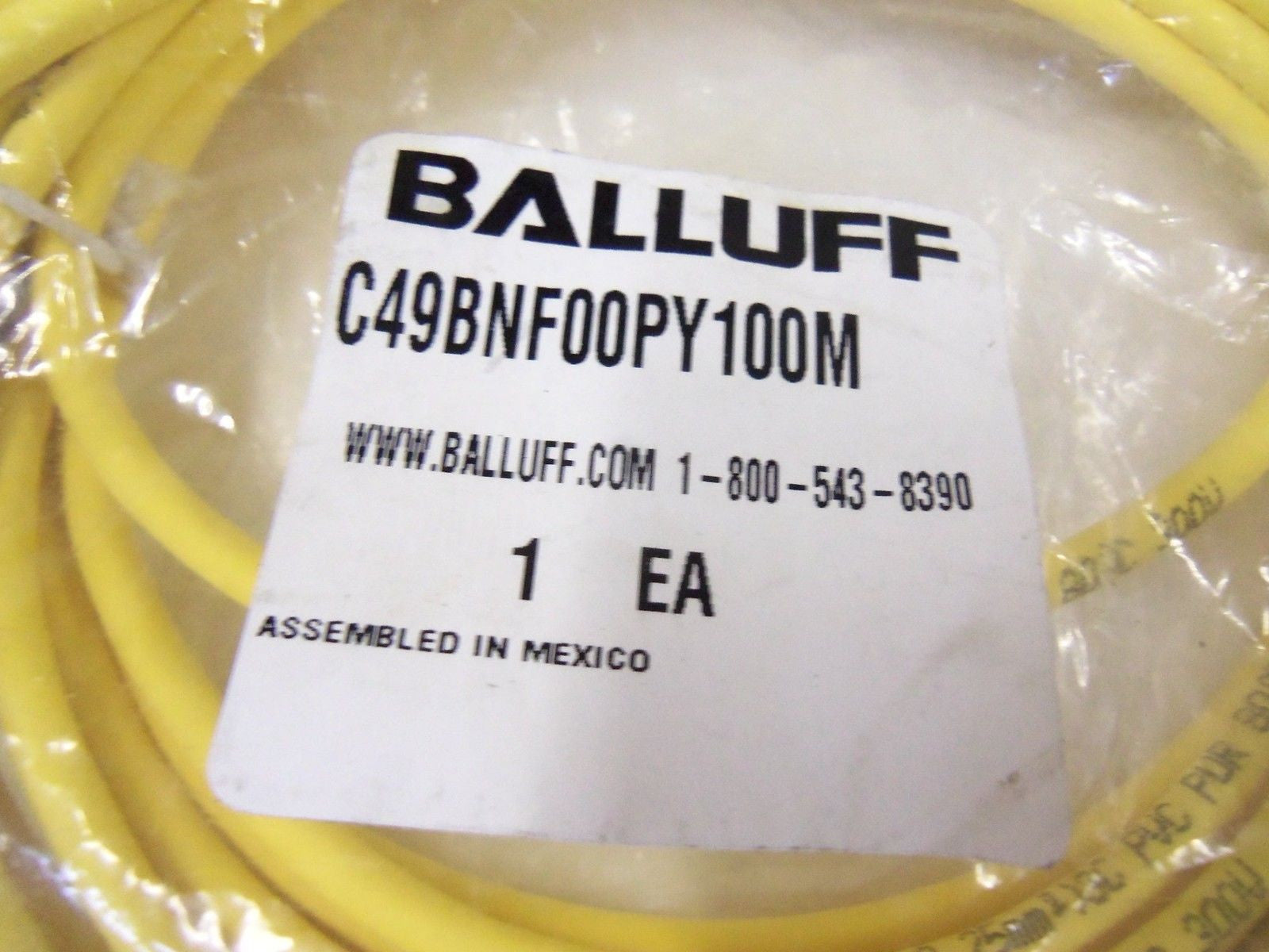 BALLUFF C49BNF00PY100M PROXIMITY SENSOR CABLE  *NEW IN BAG*