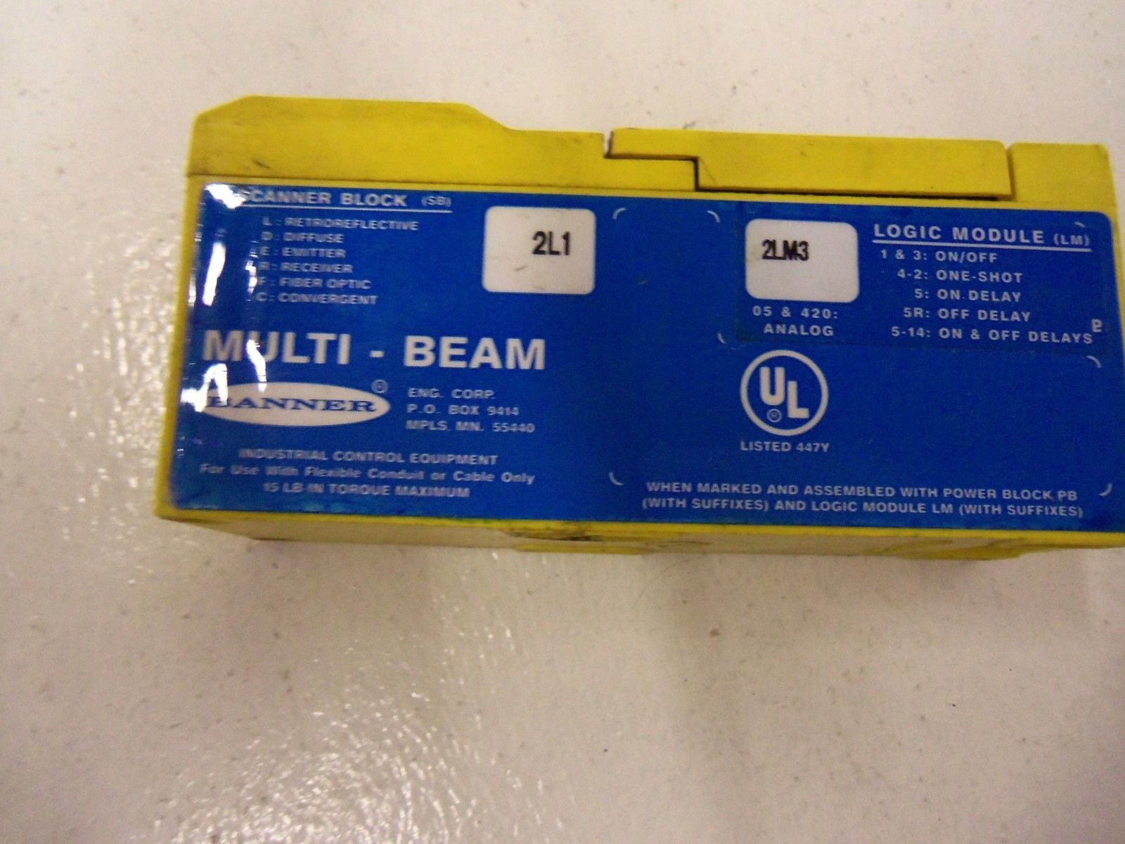 BANNER ENGINEERING 2L1 *USED*