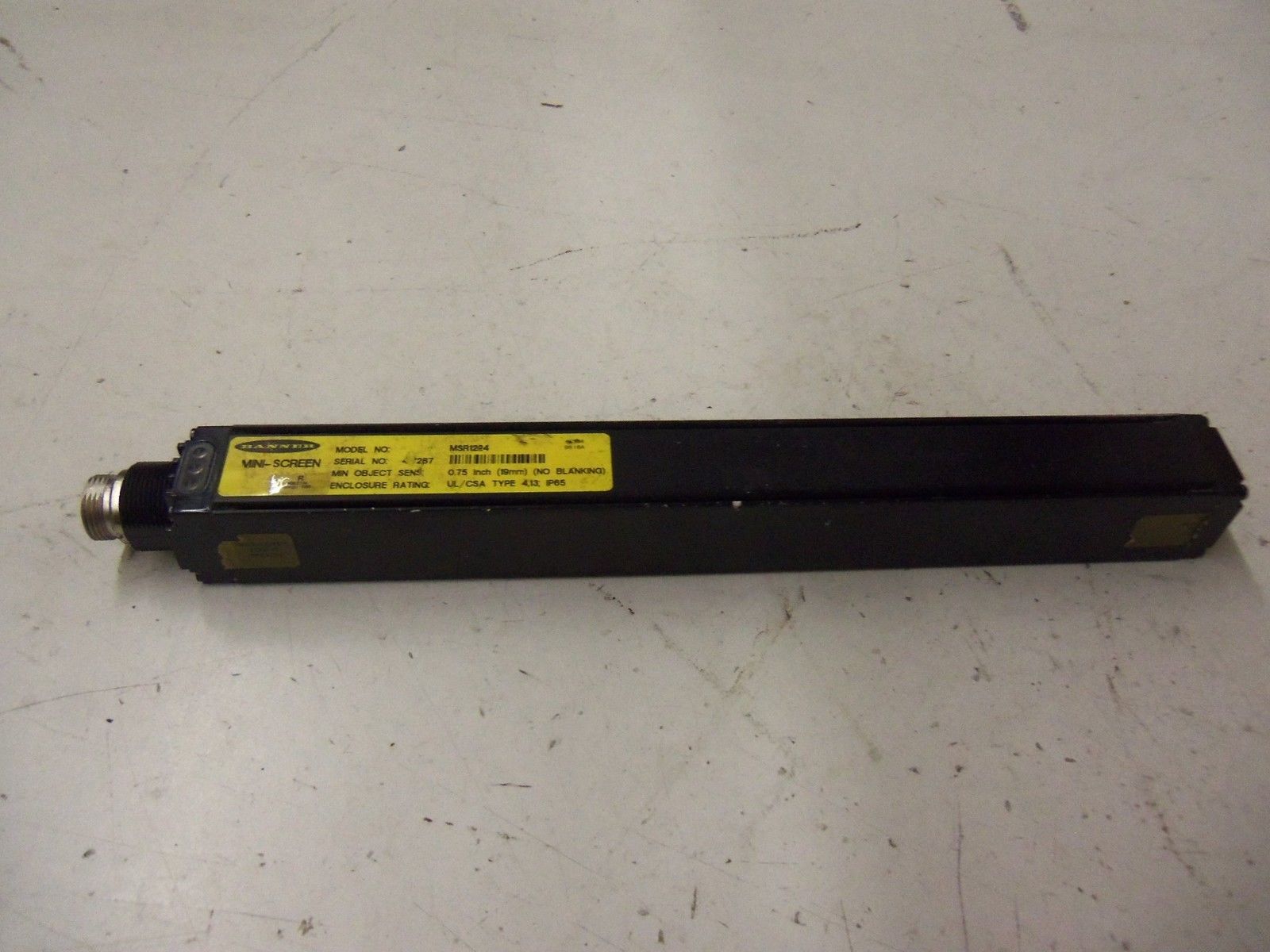 BANNER MINI-SCREEN MSR1224 LIGHT CURTAIN RECEIVER *USED*