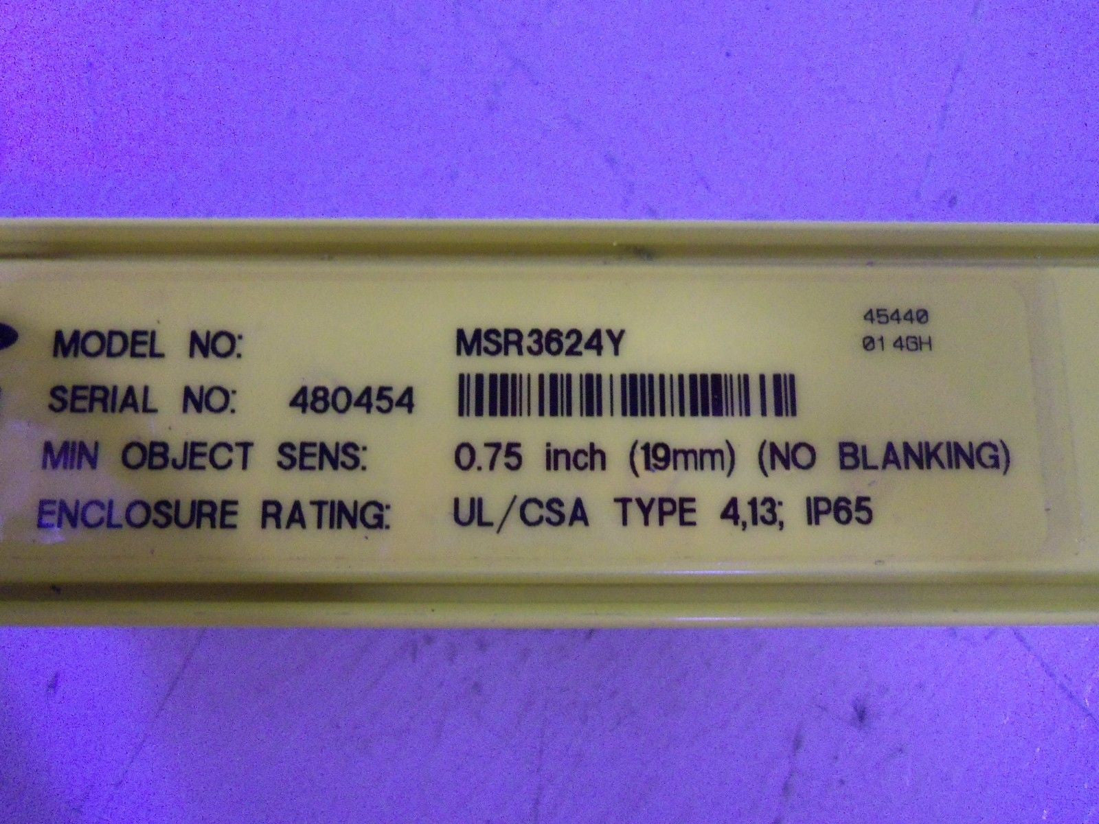 BANNER ENGINEERING MSR3624Y RECEIVER *NEW NO BOX*