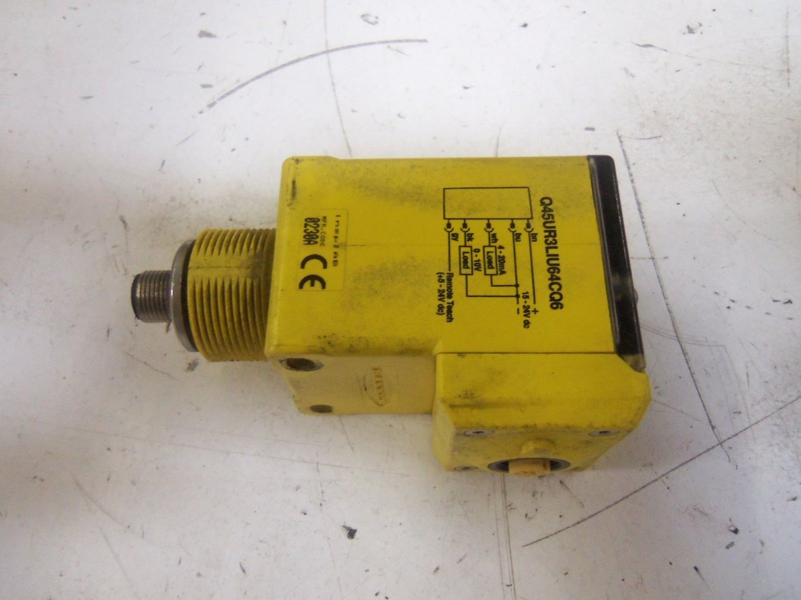 BANNER ENGINEERING Q45UR3LIU64CQ6 PHOTOELECTRIC SENSOR *USED*