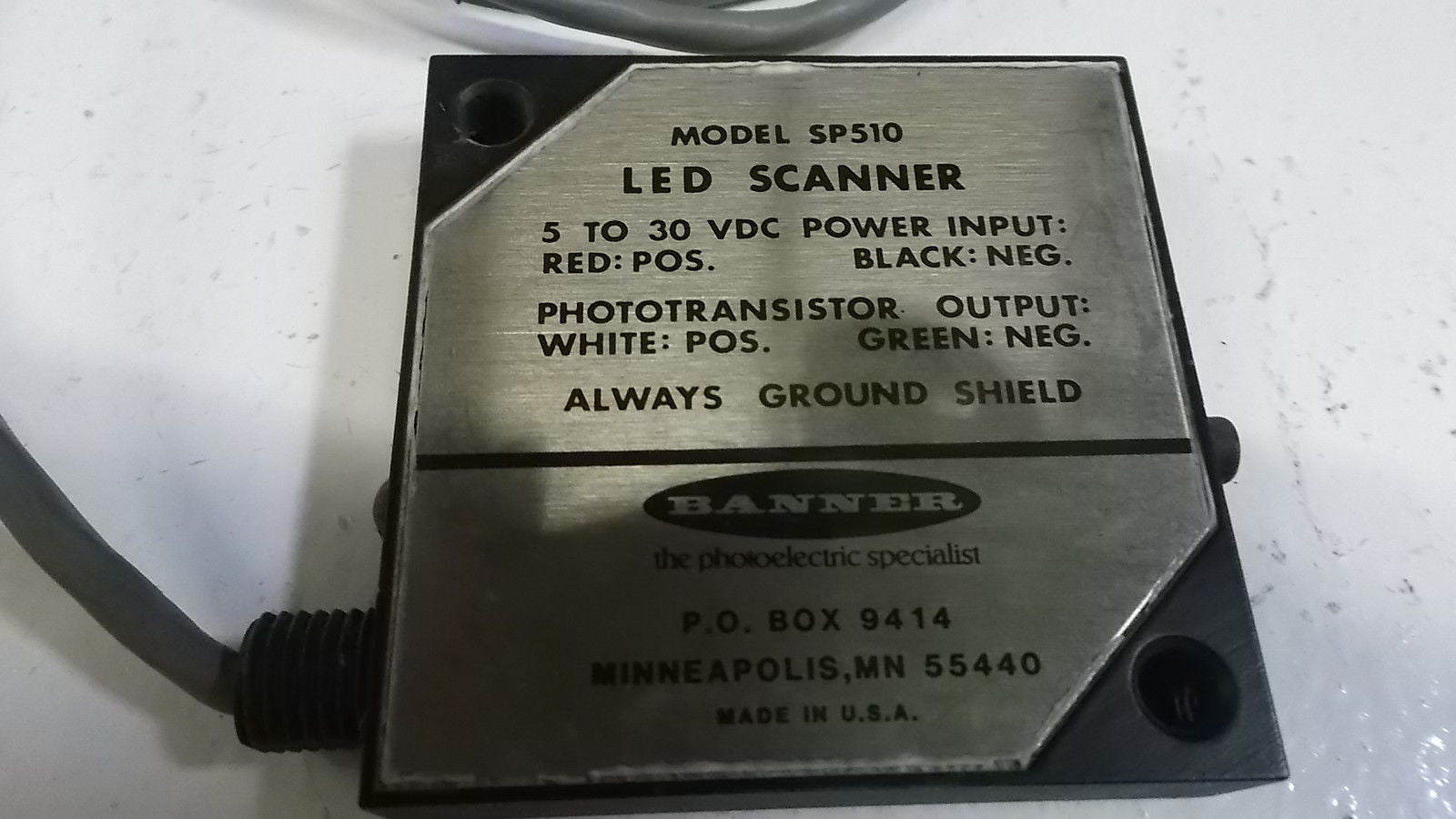 BANNER ENGINEERING SCANNER SP510 *USED*