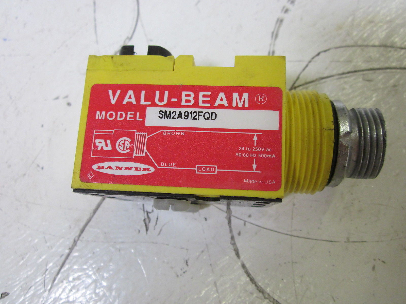 BANNER ENGINEERING VALU-BEAM SM2A912FQD PHOTOELECTRIC SENSOR *USED*