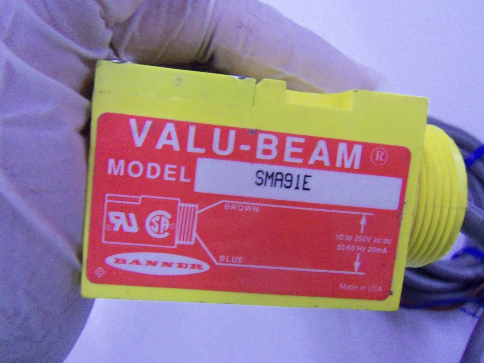 BANNER ENGINEERING VALU-BEAM SMA91E PHOTOELECTRIC EMITTER *USED*