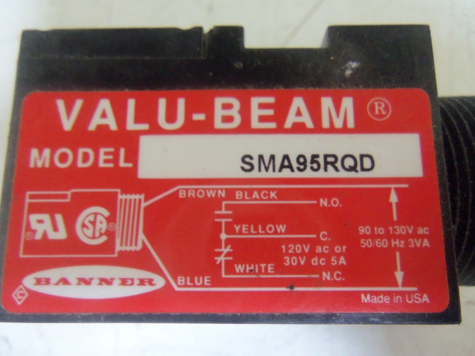 BANNER ENGINEERING SMA95RQD VALU-BEAM *USED*
