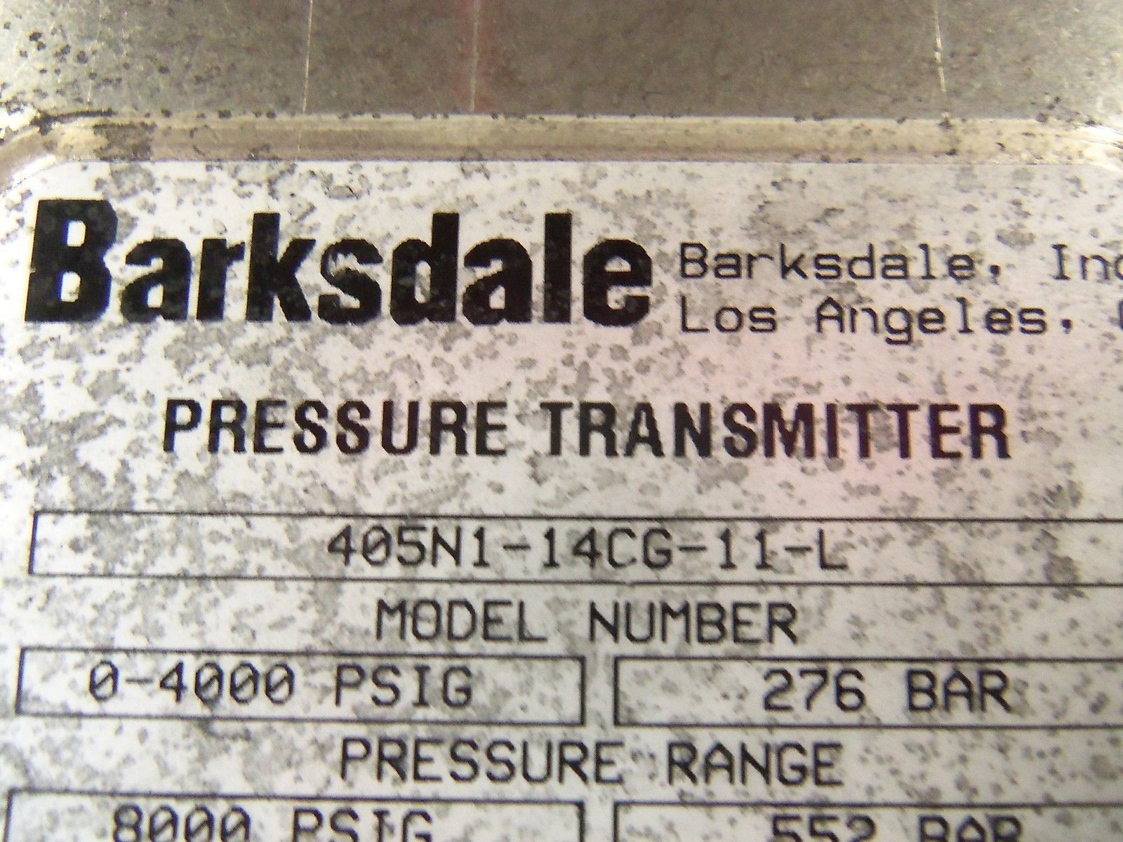 BARKSDALE 405N1-14CG-11-L *USED*