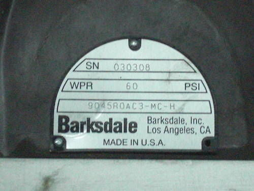 BARKSDALE 9045R0AC3-MC-H CONTROL VALVE *USED*