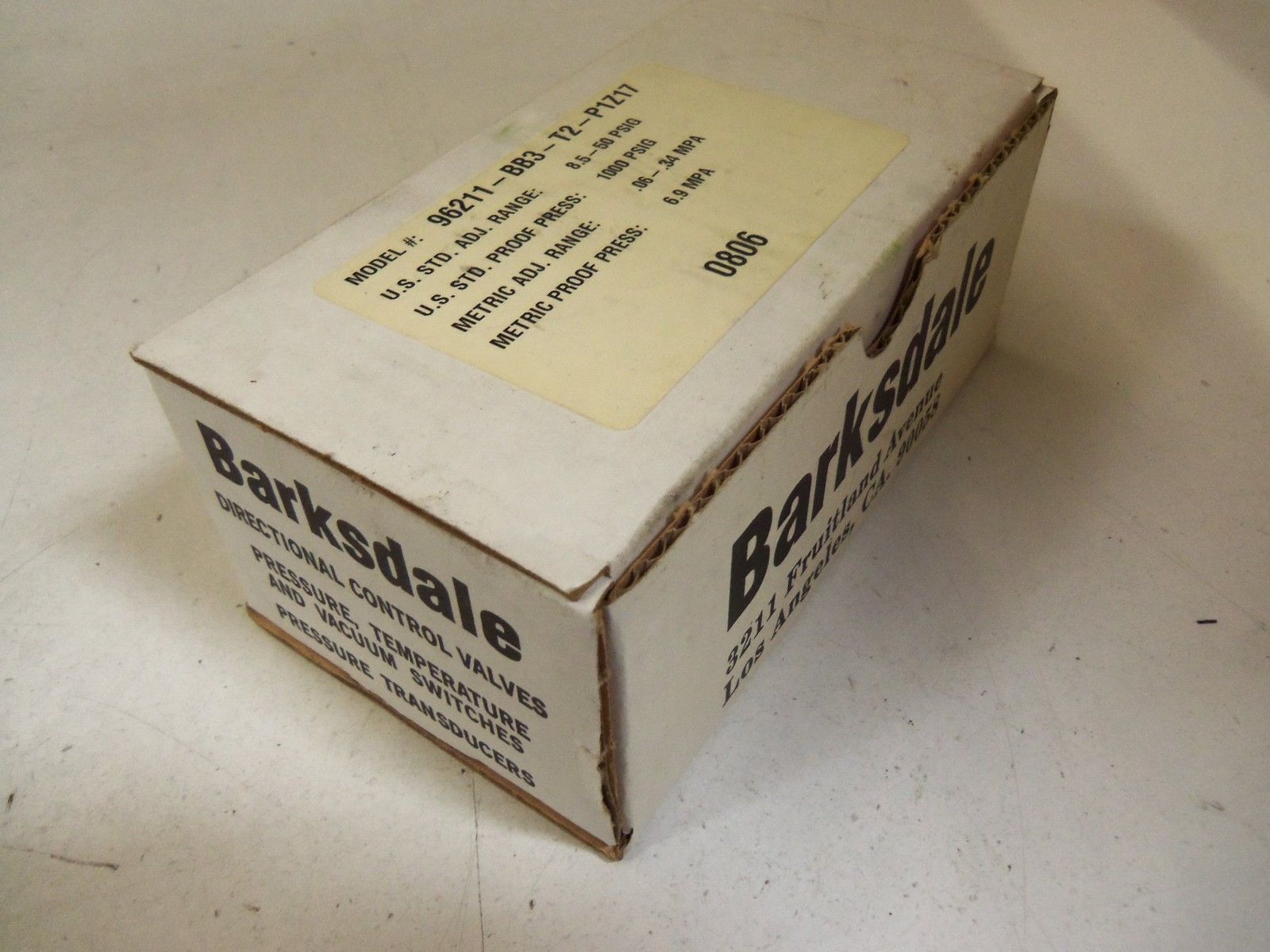 BARKSDALE 96211-BB3-TA-P1Z17 *NEW IN BOX*