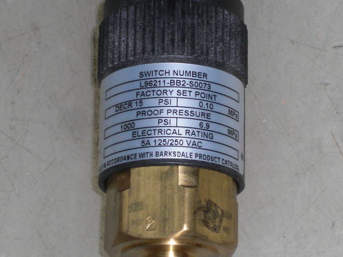 BARKSDALE L96211-BB2-S0073 PRESSURE SWITCH *NEW NO BOX*